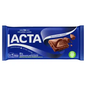 Barra de Chocolate Lacta Chocolate Ao Leite 80G