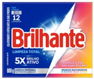 Lava Roupas Brilhante Limpeza Total 800G