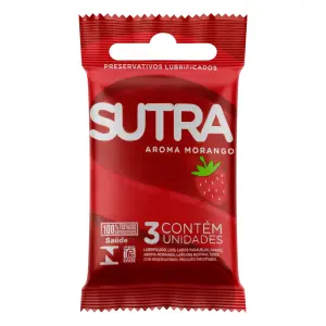 Preservativo Sutra C/3 un Morango