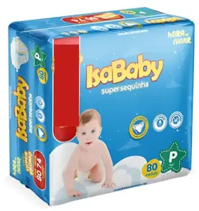Isababy Fralda Super Sequinha Hiper P 80Un